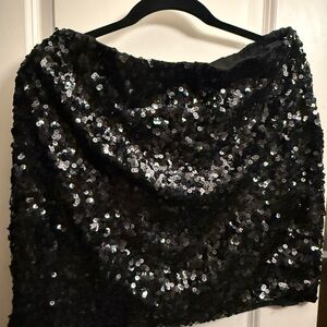 Black Sequin Skirt